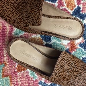 the frances loafer mule in spotted calf hair
